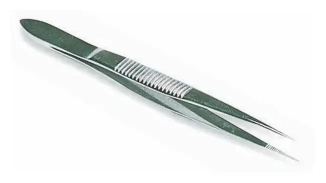 Fisherbrand – Forceps 4-1/2 Inch Length Stainless Steel Sterile NonLocking Thumb Handle Straight Fine Pointed Tips – 22327379
