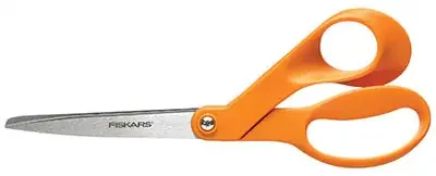 Fiskars Premier – Utility Scissors 8 Inch Length Finger Ring Handle Blunt Tip / Blunt Tip – 24-6502