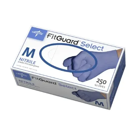 FitGuard Select – Exam Glove Medium NonSterile Nitrile Standard Cuff Length Textured Fingertips Violet Chemo Tested – FG2602