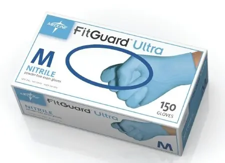 FitGuard Ultra – Exam Glove Medium NonSterile Nitrile Standard Cuff Length Fully Textured Blue Chemo Tested – FG2702
