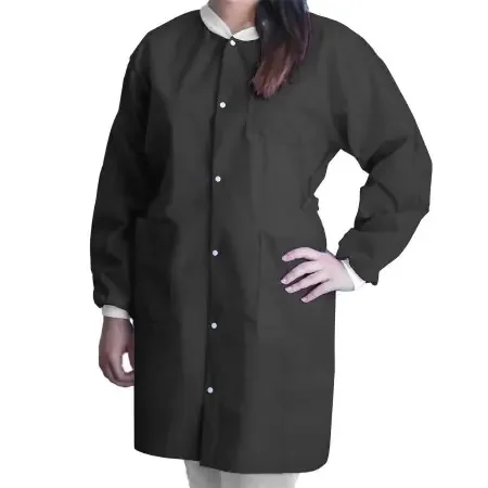 FitMe – Lab Coat Black Medium Knee Length Disposable – UGC-6600-M