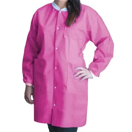 FitMe – Lab Coat Bubblegum Pink Medium Knee Length Disposable – UGC-6610-M