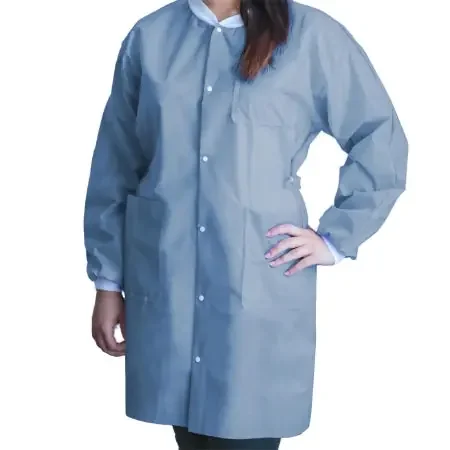 FitMe – Lab Coat Ceil Blue Large Knee Length Disposable – UGC-6603-L