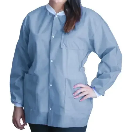 FitMe – Lab Jacket Ceil Blue 2X-Large Hip Length Disposable – UGJ-6503-XXL