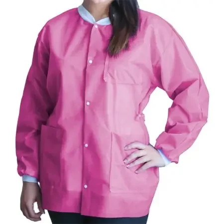 FitMe – Lab Jacket Raspberry Pink Large Hip Length Disposable – UGJ-6509-L
