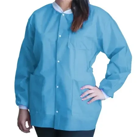 FitMe – Lab Jacket Sky Blue X-Large Hip Length Disposable – UGJ-6501-XL