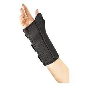 FLA ProLite – Wrist Brace with Abducted Thumb Aluminum / Foam / Nylon / Polyester Left Hand Black X-Large – 22-4611LBLK