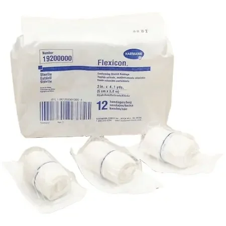 Flexicon – Conforming Bandage Polyester 1-Ply 2 Inch X 4-1/10 Yard Roll Shape Sterile – 19200000