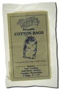 Flower Valley Reusable Cotton Teabags 3 Tea Bag