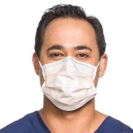 FluidShield – Procedure Mask Anti-fog Foam Pleated Earloops One Size Fits Most Orange NonSterile ASTM Level 3 Adult – 28797