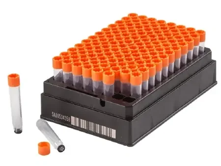 FluidX – Cryogenic Tube Plain 8.7 X 45.7 mm 0.9 mL Orange Screw Cap Polypropylene Tube – NC2073847