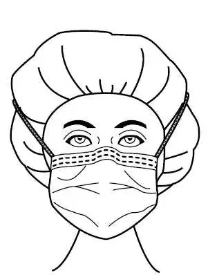 Fog Shield – Surgical Mask Anti-fog Foam Pleated Tie Closure One Size Fits Most Green NonSterile Not Rated Adult – 65-3320