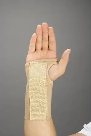 Frank Stubbs – Wrist Brace Elastic / Metal Left Hand Beige Small – FL08253