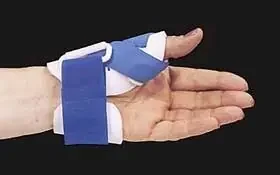 Freedom – Thumb Splint Small Hook and Loop Closure Left or Right Hand Blue / White – 5920