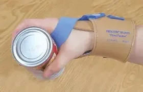 Freedom Wrist-Trainer Gauntlet – Wrist Support AliSoft Material / Nylon Right Hand Blue / Tan Medium – 5720/NA/RM