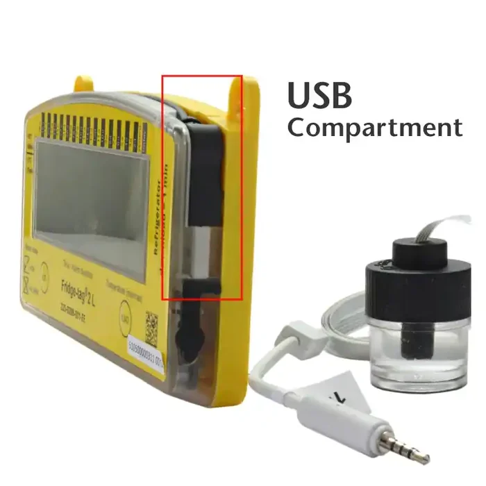 Fridge-tag 2L – Refrigerator Vaccine Data Logger with Alarm Fahrenheit / Celsius -22° to +131°F (-30° to +55°C) Glycol Bottle Probe Battery Operated – 10024-984