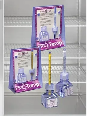 FRIO-Temp – Liquid-in-Glass Verification Thermometer Celsius -5° to +20°C Partial Immersion Door / Wall Mount Does Not Require Power – S97412