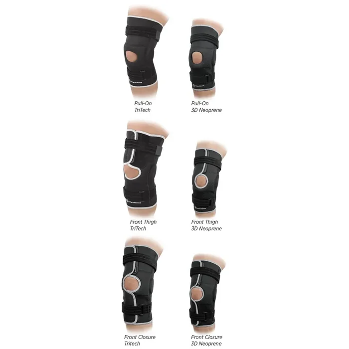Front Closure – Knee Brace Small Wraparound / D-Ring / Hook and Loop Strap Closure 17-1/2 to 20 Inch Thigh Circumference Left or Right Knee – RK172303