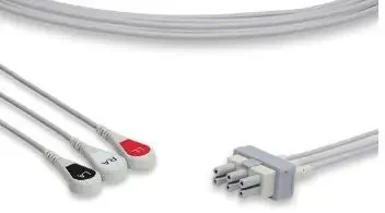 Future Health Concepts – Lead Wire Cable 3 Leads AHA AA Style 35in Snap For use with ECG Lead Set M1633A – CALAB3-90S0