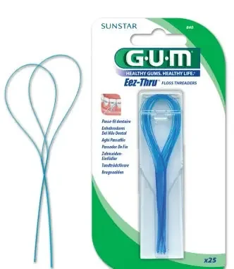 G·U·M EeZ-Thru – Dental Floss Threader Satin Mint Flavor – 07094209840