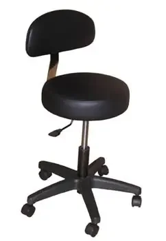 Galaxy Enterprises – Physician Stool Backrest Pneumatic Height Adjustment 5 Casters Buckskin – 1060-BUCKSKIN