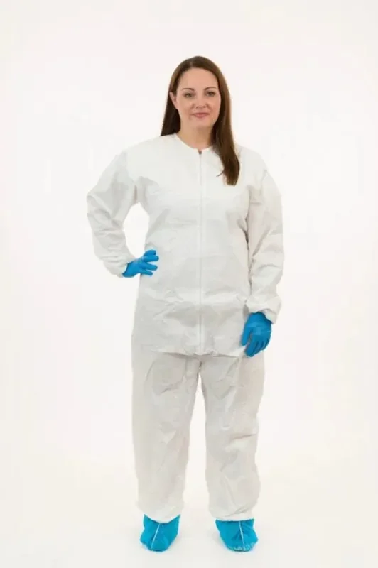 GammaGuard CE – Cleanroom Coverall Large White Disposable Sterile – CE11013CISL