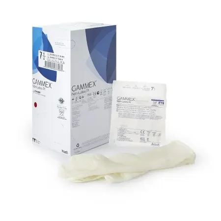 GAMMEX Non-Latex PI – Surgical Glove Size 7.5 Sterile Pair Polyisoprene Extended Cuff Length Smooth White Not Chemo Approved – 20685775