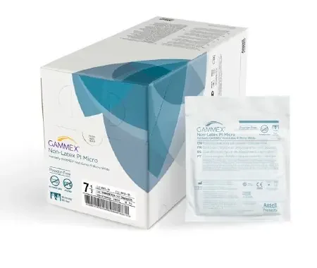 GAMMEX Non-Latex PI Micro – Surgical Glove Size 5.5 Sterile Pair Polyisoprene Extended Cuff Length Smooth White Not Chemo Approved – 20685955
