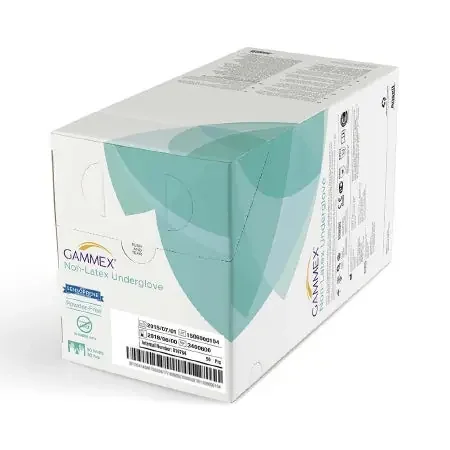 GAMMEX Non-Latex Underglove – Surgical Glove Size 8 Sterile Pair Polychloroprene Extended Cuff Length Smooth Green Chemo Tested – 340060080