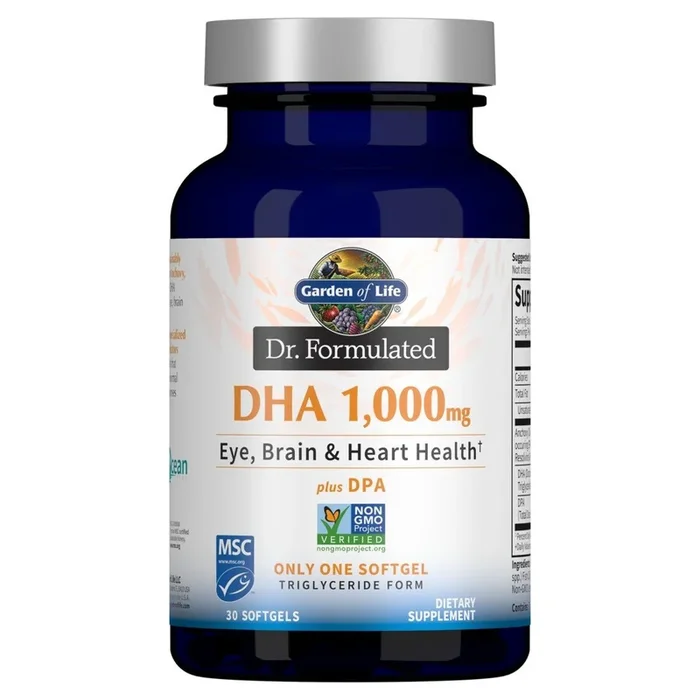 Garden of Life Dr. Formulated DHA 1000mg – Lemon 30 Softgel