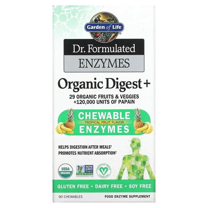 Garden Of Life, Dr. Formulated Enzymes Organic Digest+, 90 Chewables