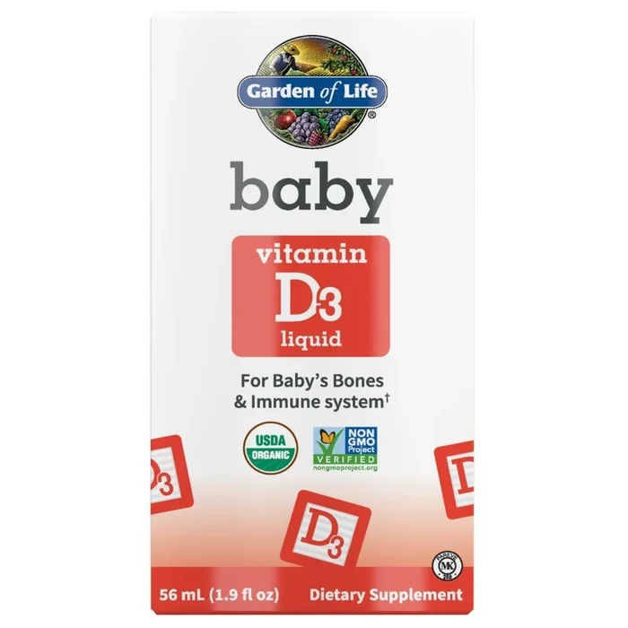Garden of Life Organic Baby Vitamin D3 1.9 oz Liquid