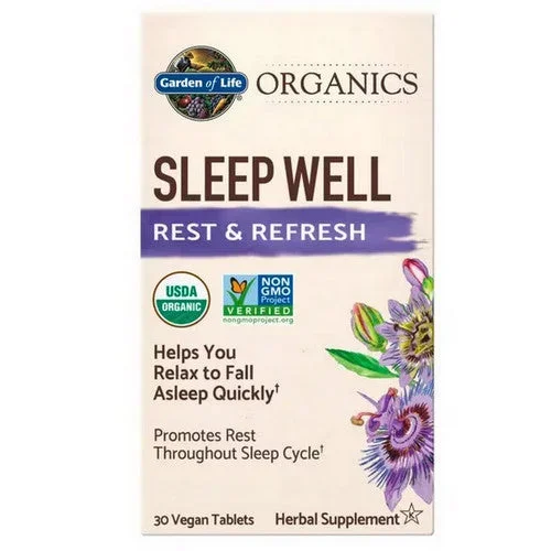 Garden of Life, Organics Sleep Well Rest & Refresh, 30 Vegan Tabs