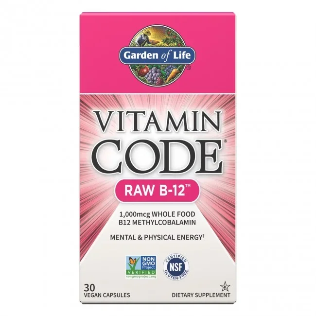 Garden of Life Vitamin Code RAW B-12 30 Vegan Capsules
