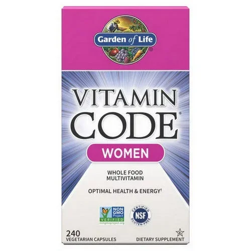 Garden of Life, Vitamin Code, Women’s Formula 240 Caps