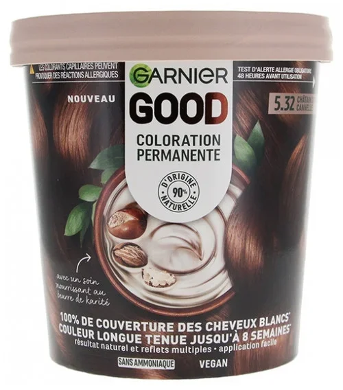 Garnier Good Permanent Coloring Ammonia Free 160 ml – Hair Colour: 5.32 Golden chestnut Cinnamon