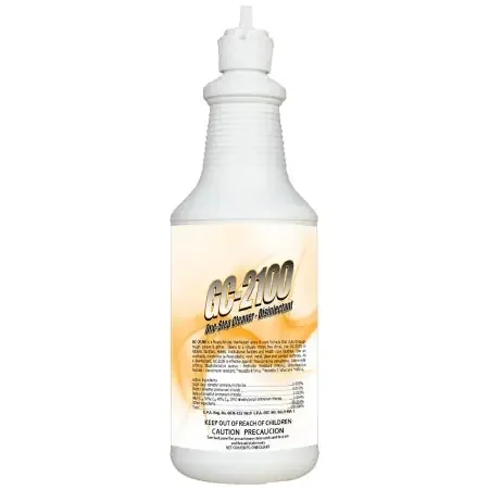 GC-2100 – Surface Disinfectant Cleaner Germicidal Manual Pour Liquid 1 Quart Bottle Lemon Scent NonSterile – 2100-QT