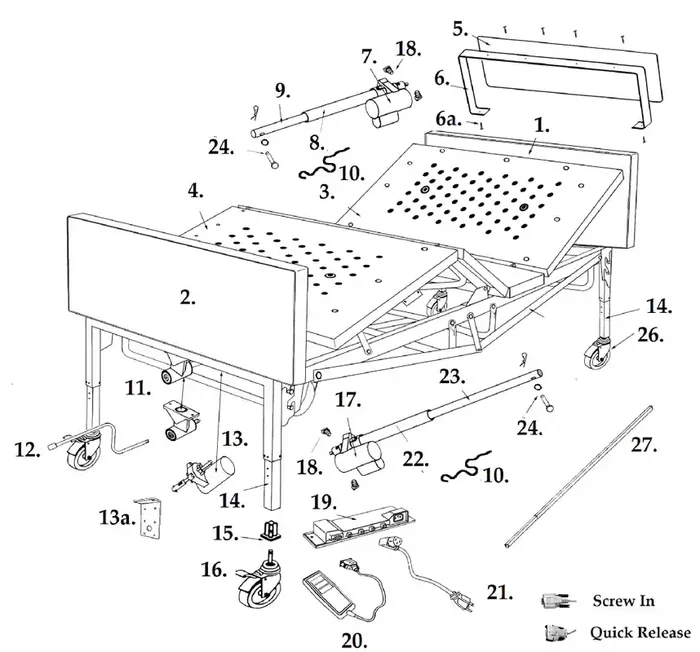 Gearbox – Headboard / Footboard Replacement Parts – 15005PF1028