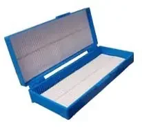 General Data Company – Slide Storage Box 1-1/4 X 3-3/4 X 7-3/4 Inch Blue ABS Plastic 50 Slide Capacity – SB-50P-BH