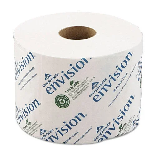 Georgia Pacific, Toilet Tissue envision White 2-Ply Standard Size Cored Roll 1000 Sheets 3-9/10 X 4 Inch, Count of 48