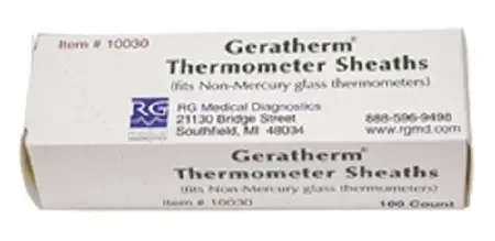 Geratherm – Oral Thermometer Probe Cover For use with Mercury Free Glass Thermometer 100 per Box – 10030