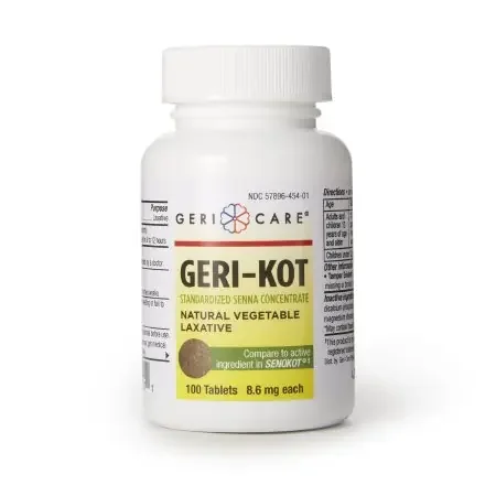 Geri-Care – Laxative Tablet 100 per Bottle 8.6 mg Strength Sennosides – 60-451-01