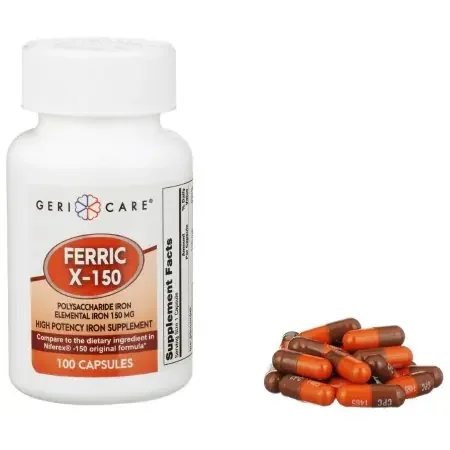 Geri-Care – Mineral Supplement Iron 150 mg Strength Capsule 100 per Bottle – 777-01-GCP