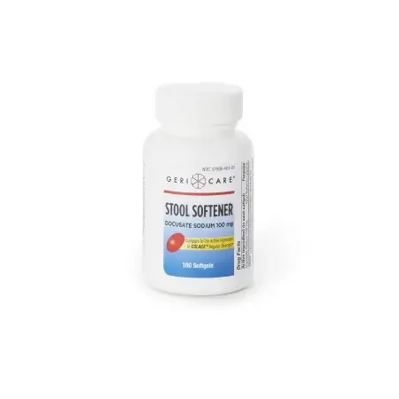Geri-Care – Stool Softener Softgel 100 per Bottle 100 mg Strength Docusate Sodium – 401-01-GCP