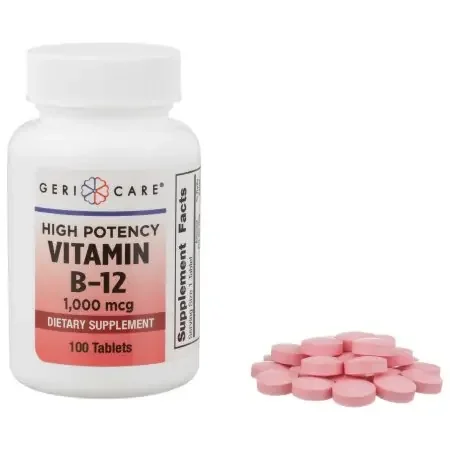 Geri-Care – Vitamin Supplement Vitamin B12 1000 mcg Strength Tablet 100 per Bottle – 896-01-GCP