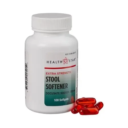 Geri-Care HealthStar – Stool Softener Softgel 100 per Bottle 250 mg Strength Docusate Sodium – 425-01-HST