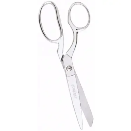 Gingher – Utility Shears 8 Inch Length Chrome Plated Nickel Left Handed Finger Ring Handle Straight Blunt Tip / Blunt Tip – 081678069