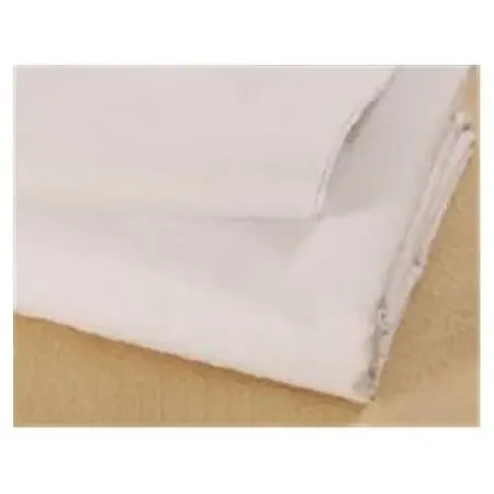 Global Select – Bed Sheet Fitted Sheet 36 W X 80 L X 9 D Inch White / Red Hem Cotton 55% / Polyester 45% Reusable – 53766-080