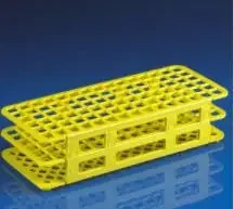 Globe Scientific 456400 Series – Stacking Test Tube Rack 90 Place 12 to 13 mm Tube Size Yellow 2-1/2 X 4-1/8 X 9-3/5 Inch – 456406