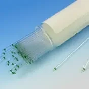 Globe Scientific – Capillary Blood Collection Tube Micro-hematocrit Ammonium Heparin Additive 1.1 X 75 mm 75 µL Green Stripe Without Closure Glass Tube – 51608